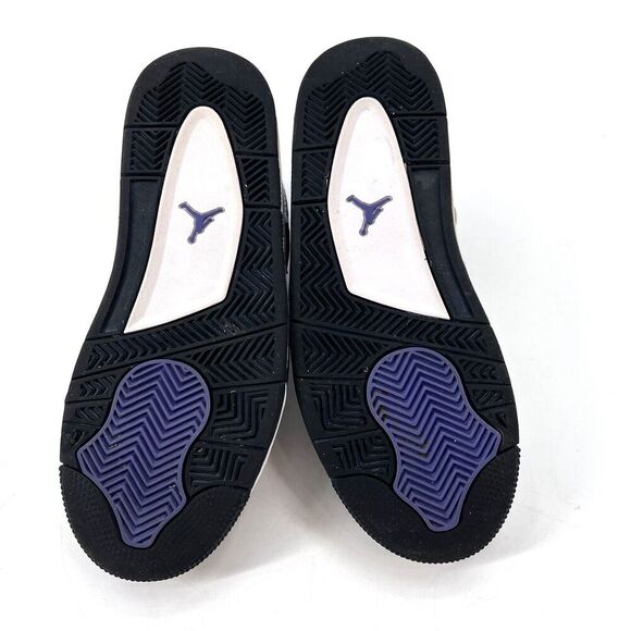 Nike Air Jordan 4 Retro GS Ultraviolet Neutral Gray White Sneakers - Picture 8 of 10